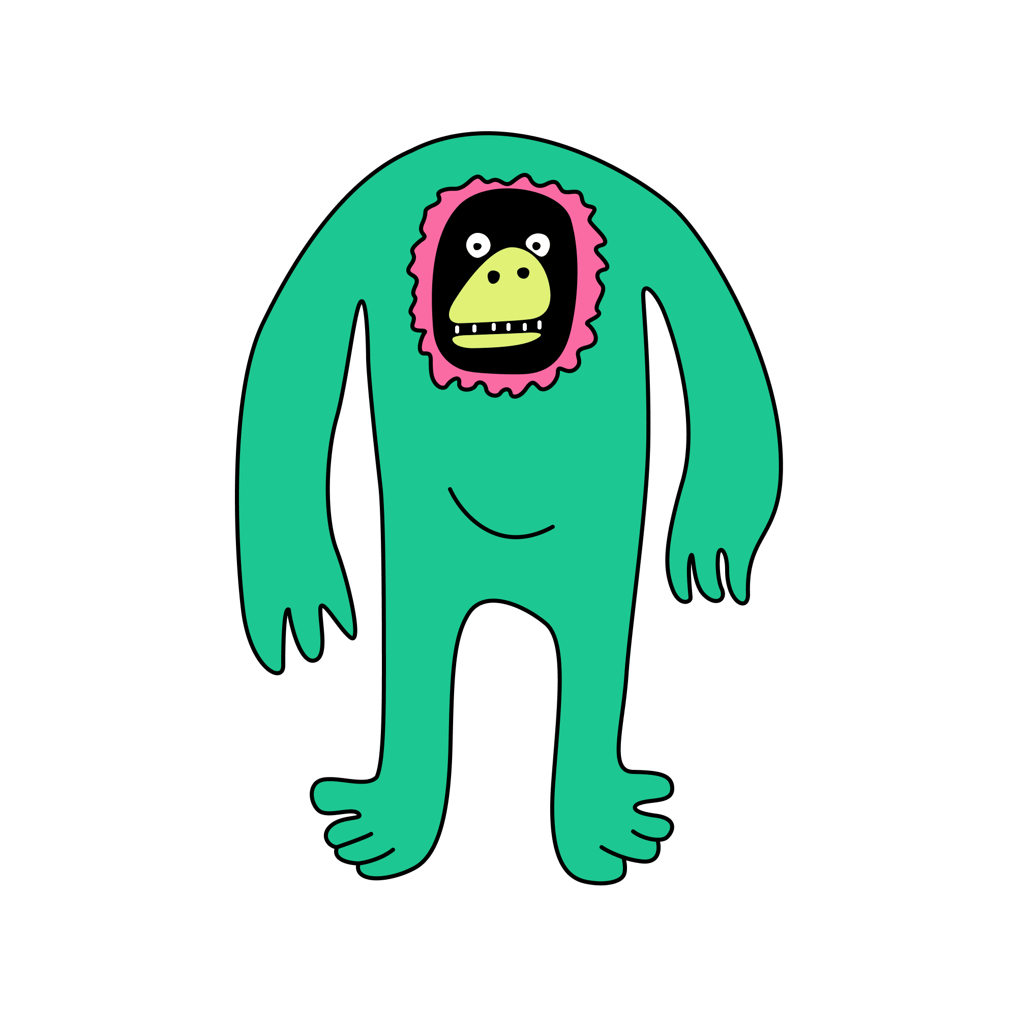 Gorilla Standing_filled